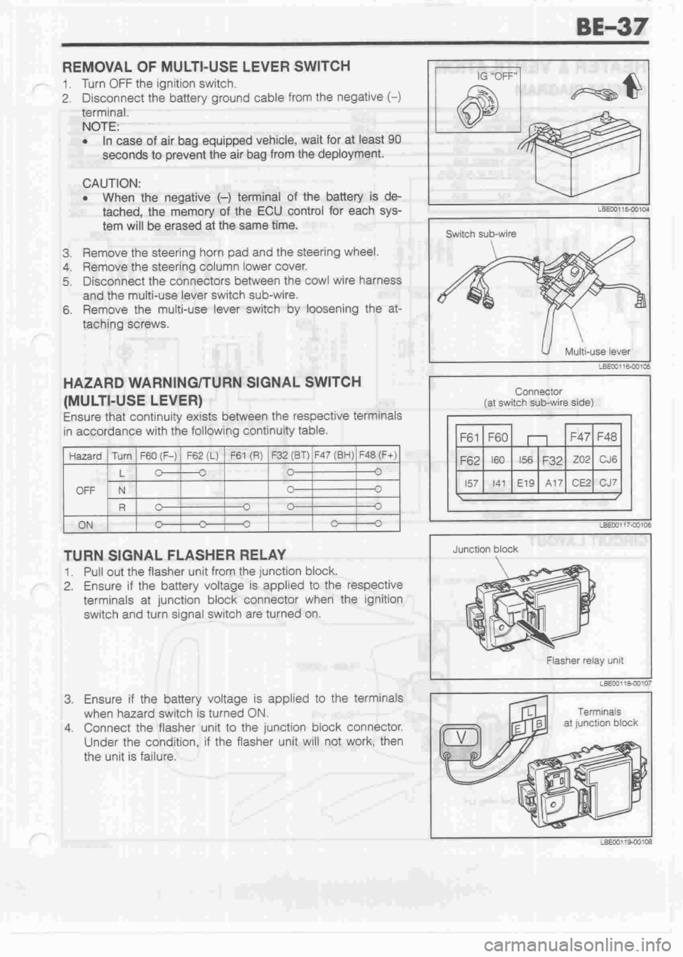 DAIHATSU CUORE 1998  Service Service Manual 