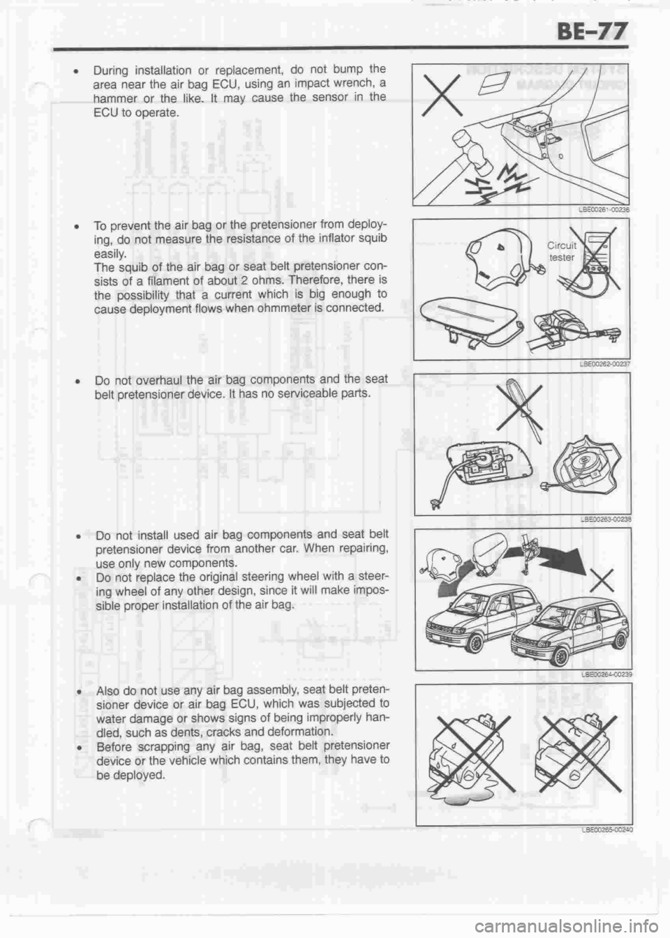 DAIHATSU CUORE 1998 Service Manual Online DAIHATSU CUORE 1998 Service Manual Online