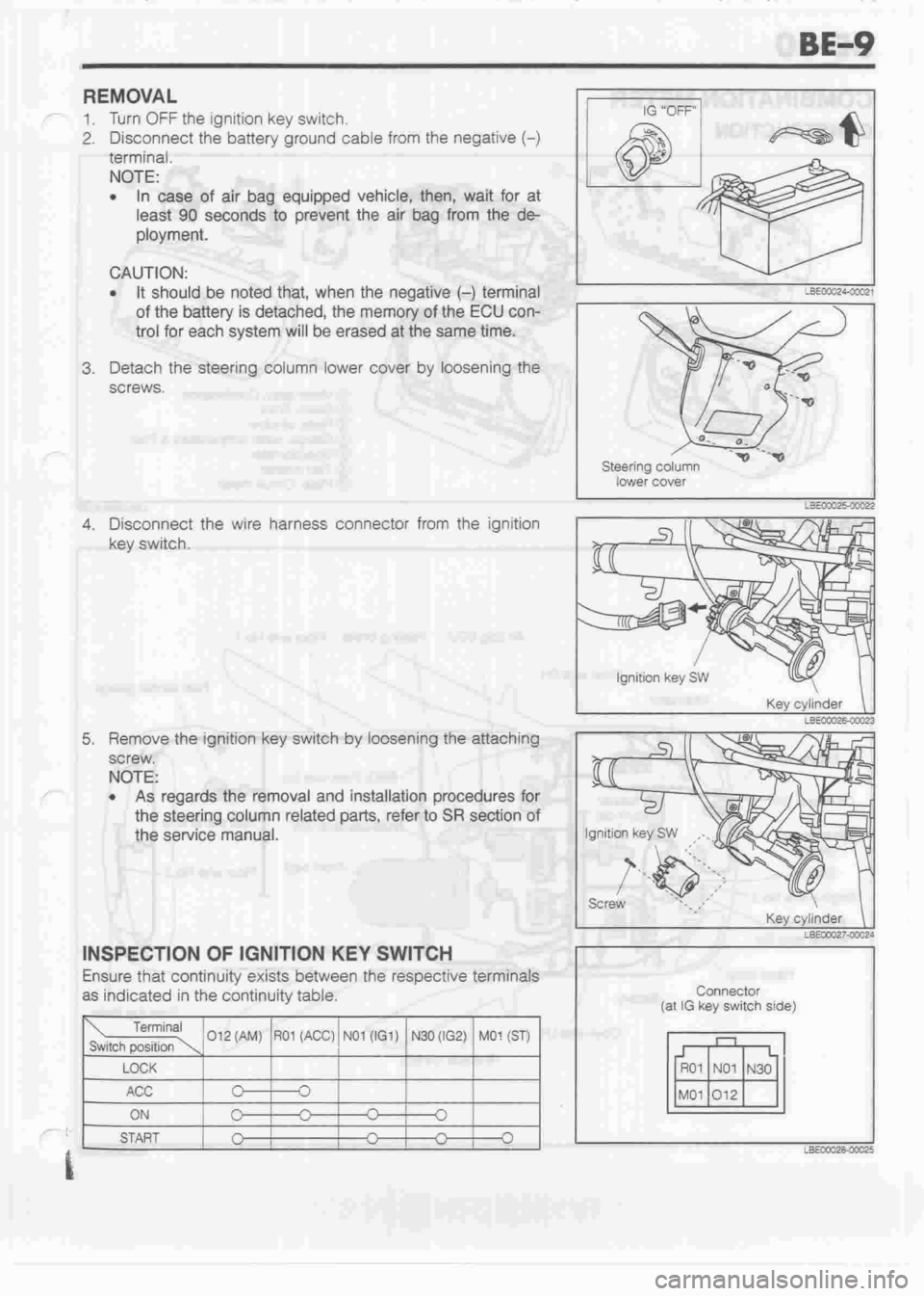 DAIHATSU MIRA 1998 Service Owners Manual DAIHATSU MIRA 1998 Service Owners Manual