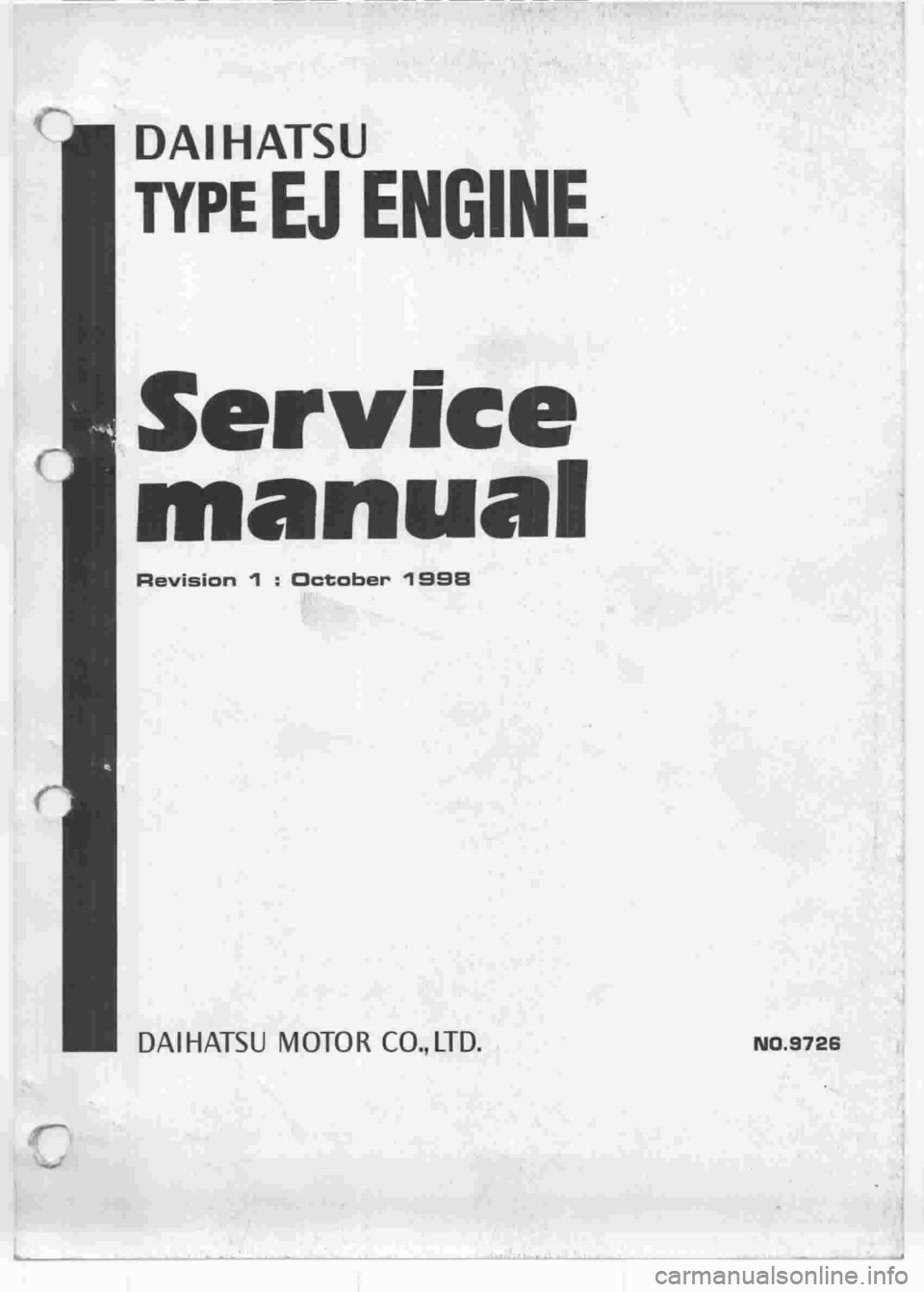 DAIHATSU MIRA 1998  Service Repair Manual 