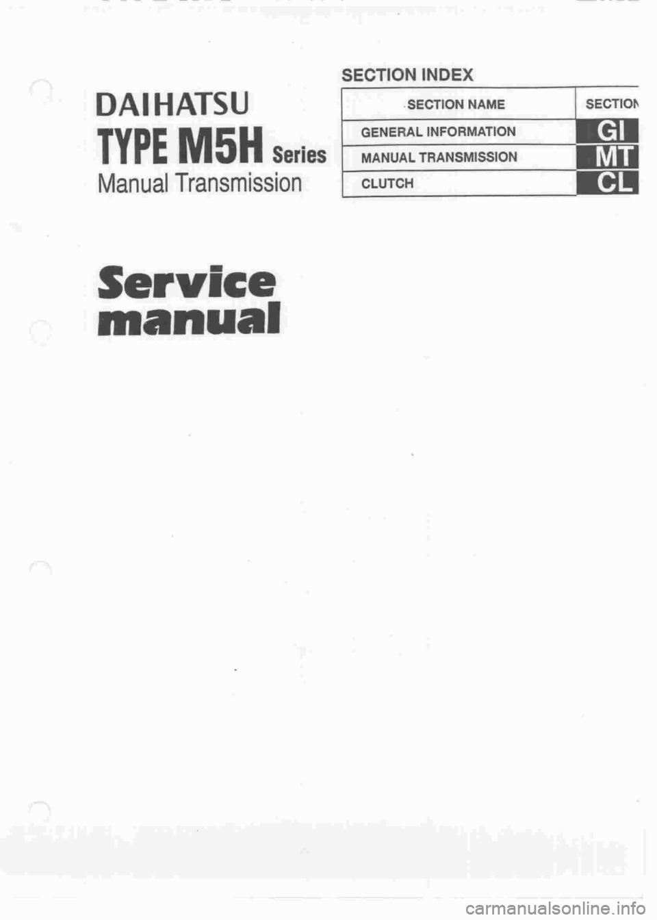 DAIHATSU MOTOR 1998  Service User Guide 