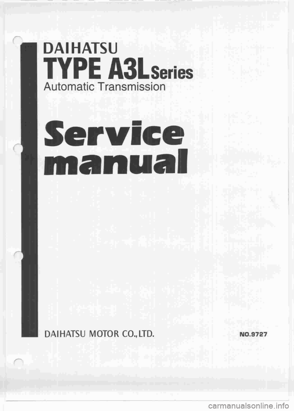 DAIHATSU MOTOR 1998  Service Repair Manual 