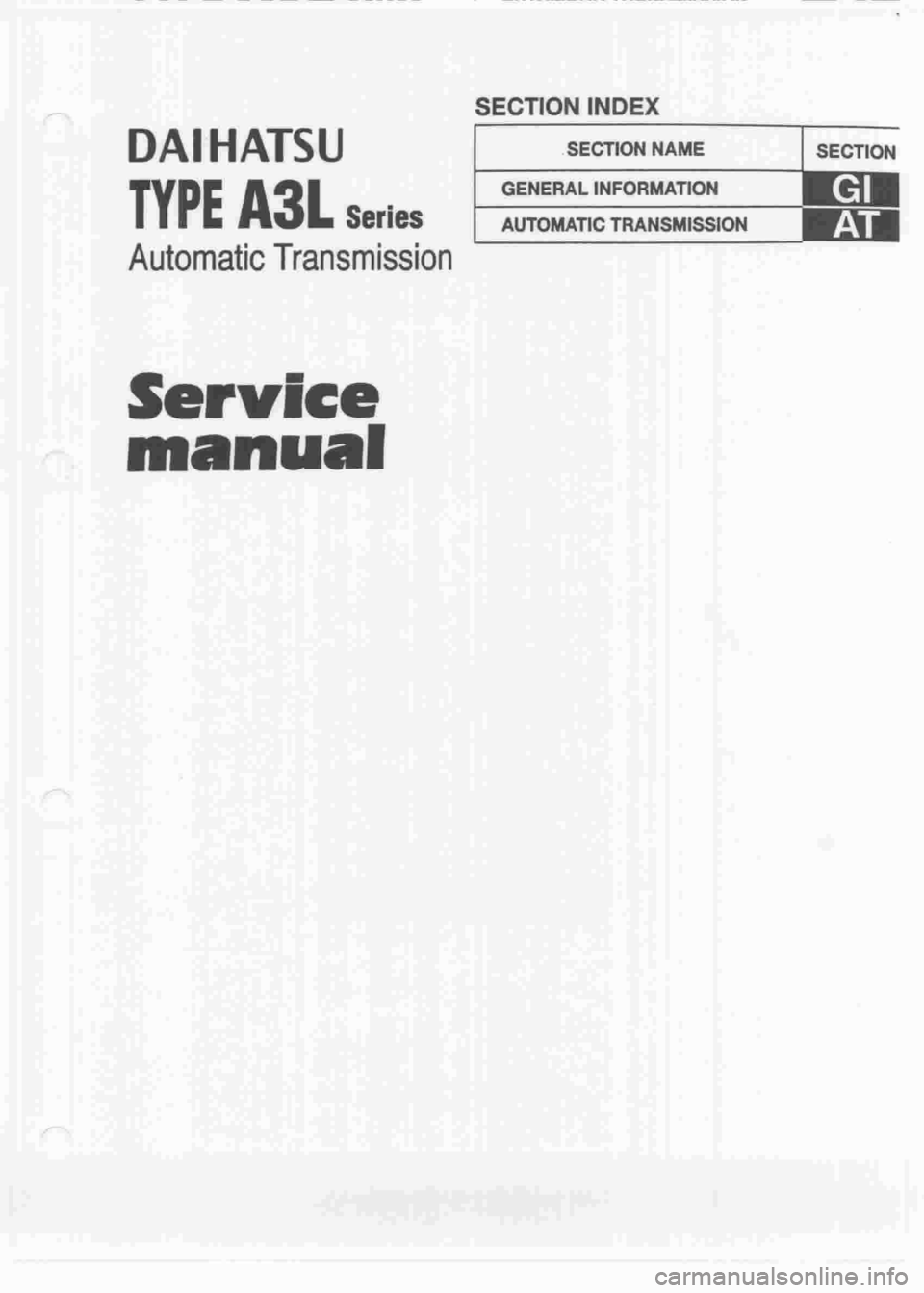 DAIHATSU MOTOR 1998  Service Repair Manual 