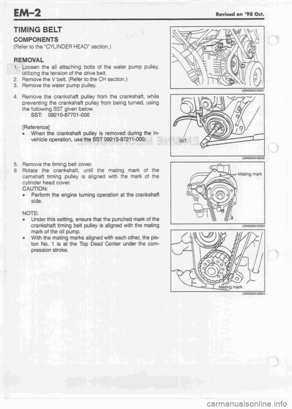 DAIHATSU MOTOR 1998 Service Repair Manual DAIHATSU MOTOR 1998 Service Repair Manual