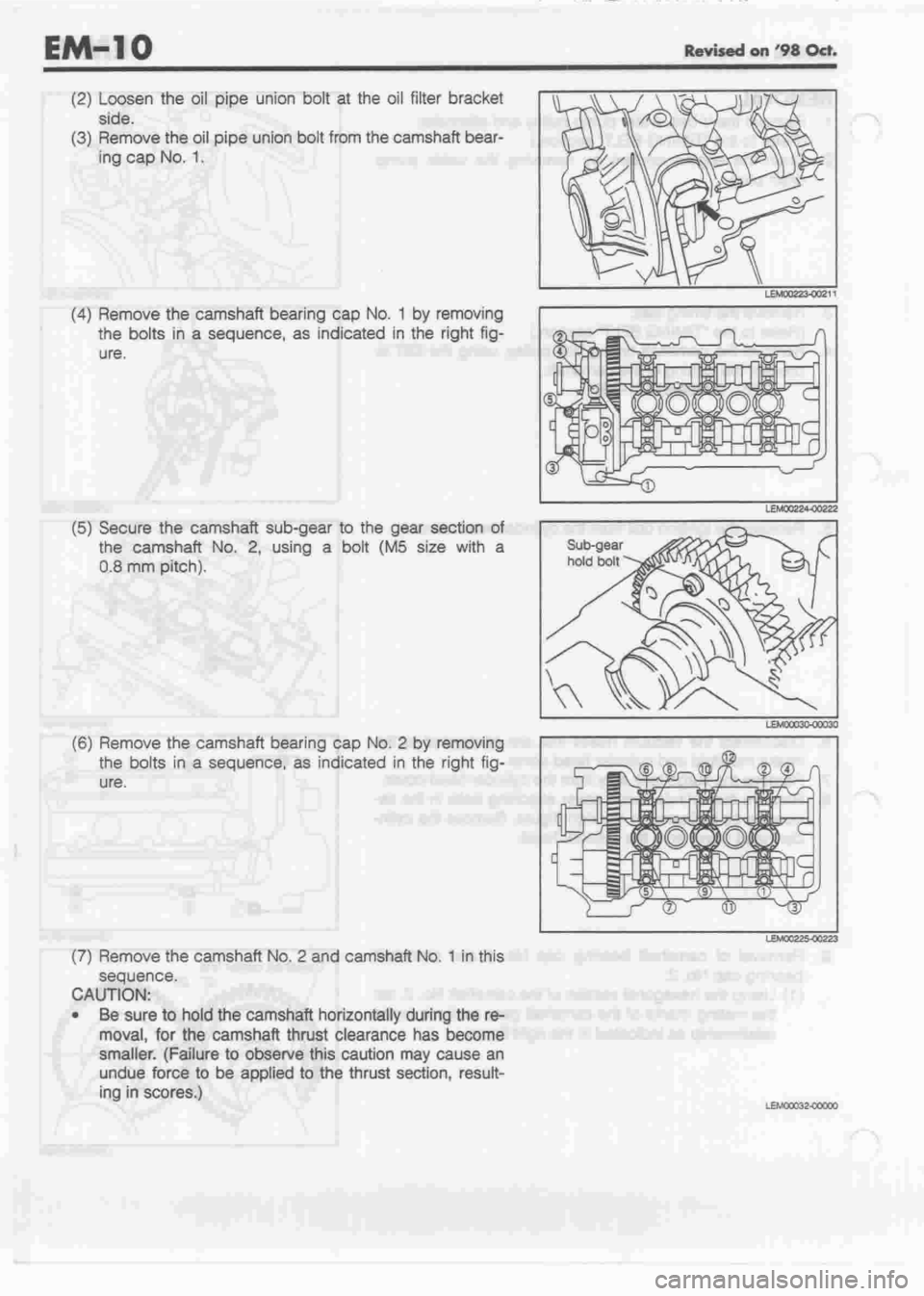 DAIHATSU MOTOR 1998 Service Repair Manual DAIHATSU MOTOR 1998 Service Repair Manual