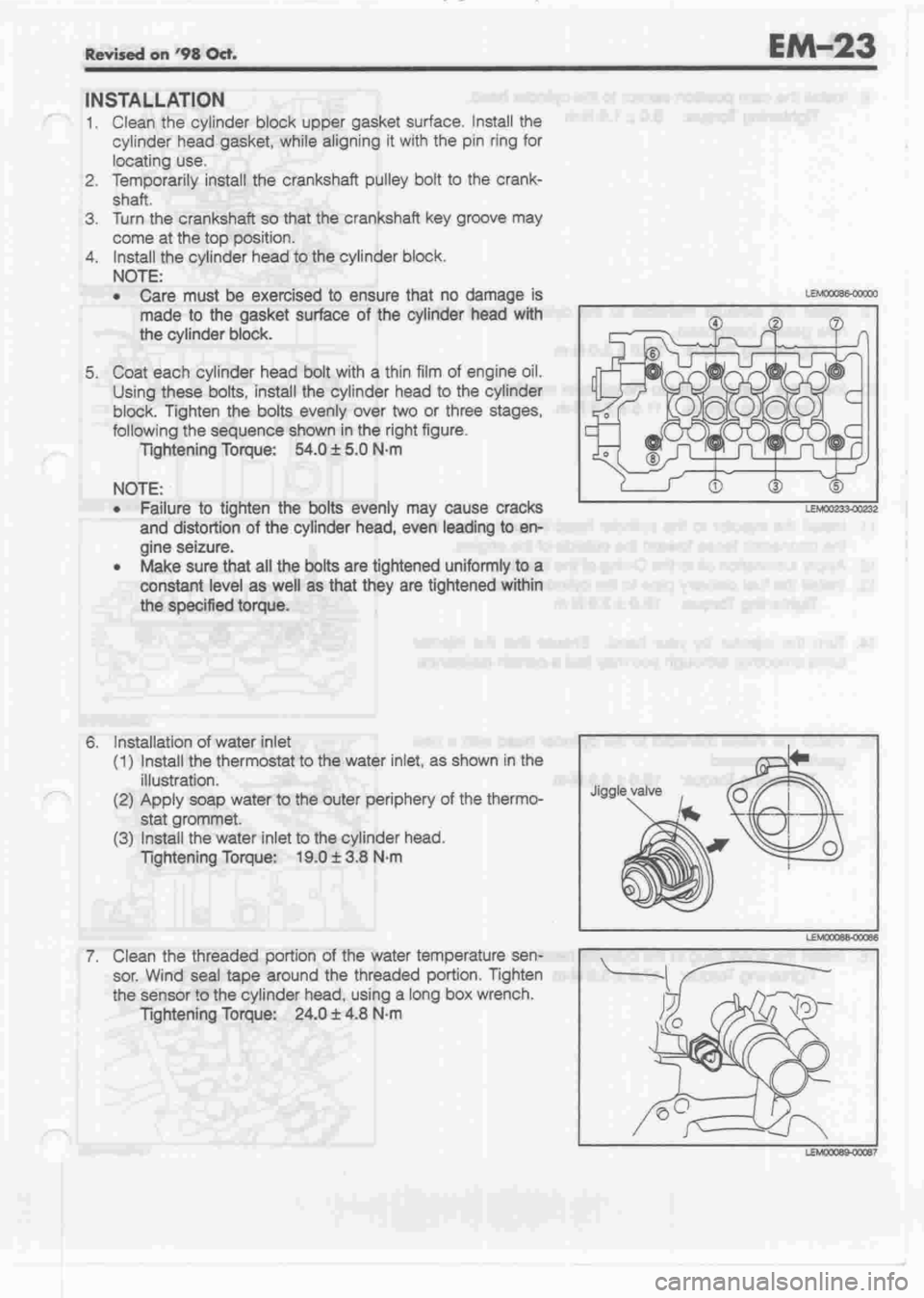 DAIHATSU MOTOR 1998 Service Repair Manual DAIHATSU MOTOR 1998 Service Repair Manual