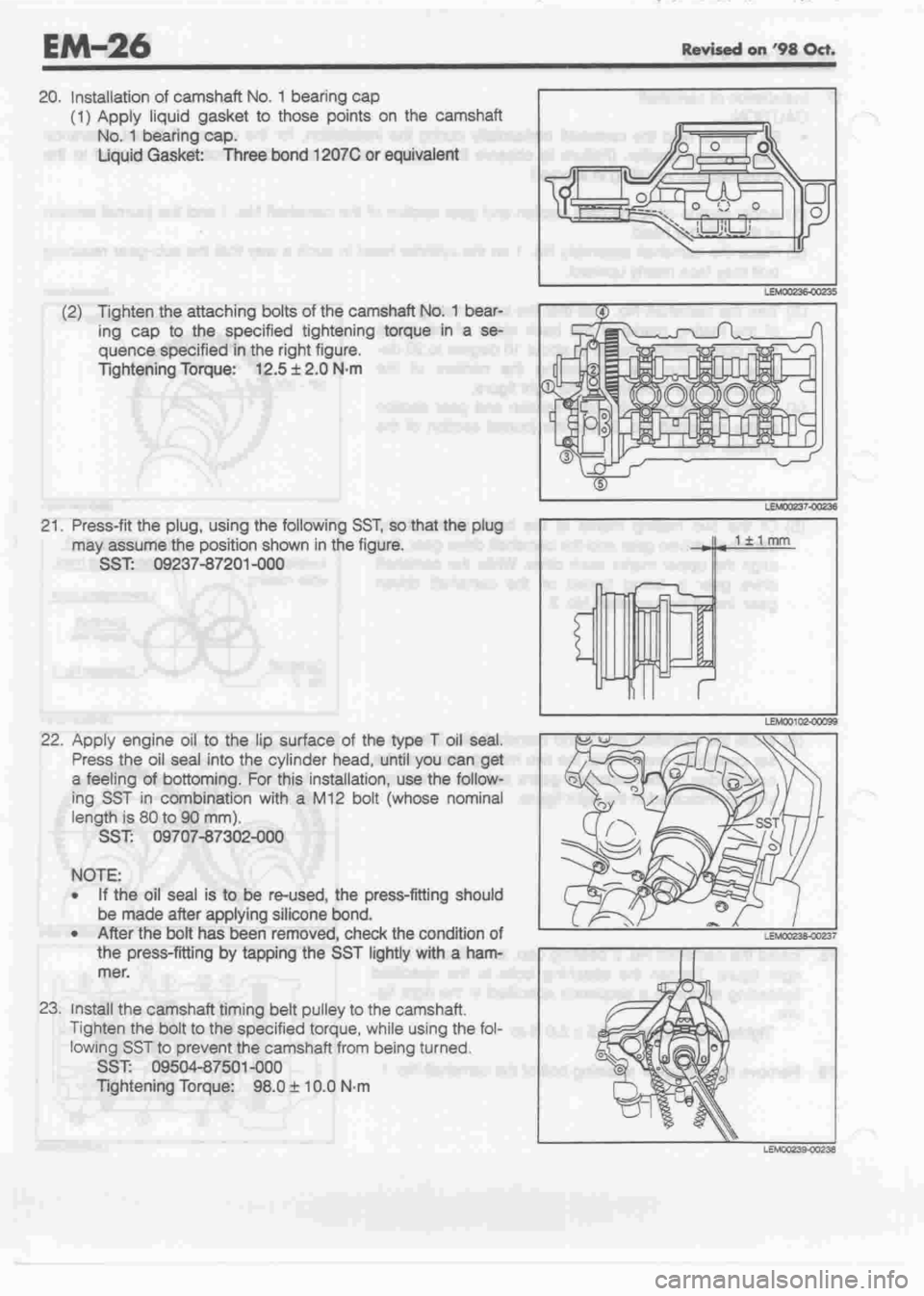DAIHATSU MOTOR 1998 Service Repair Manual DAIHATSU MOTOR 1998 Service Repair Manual
