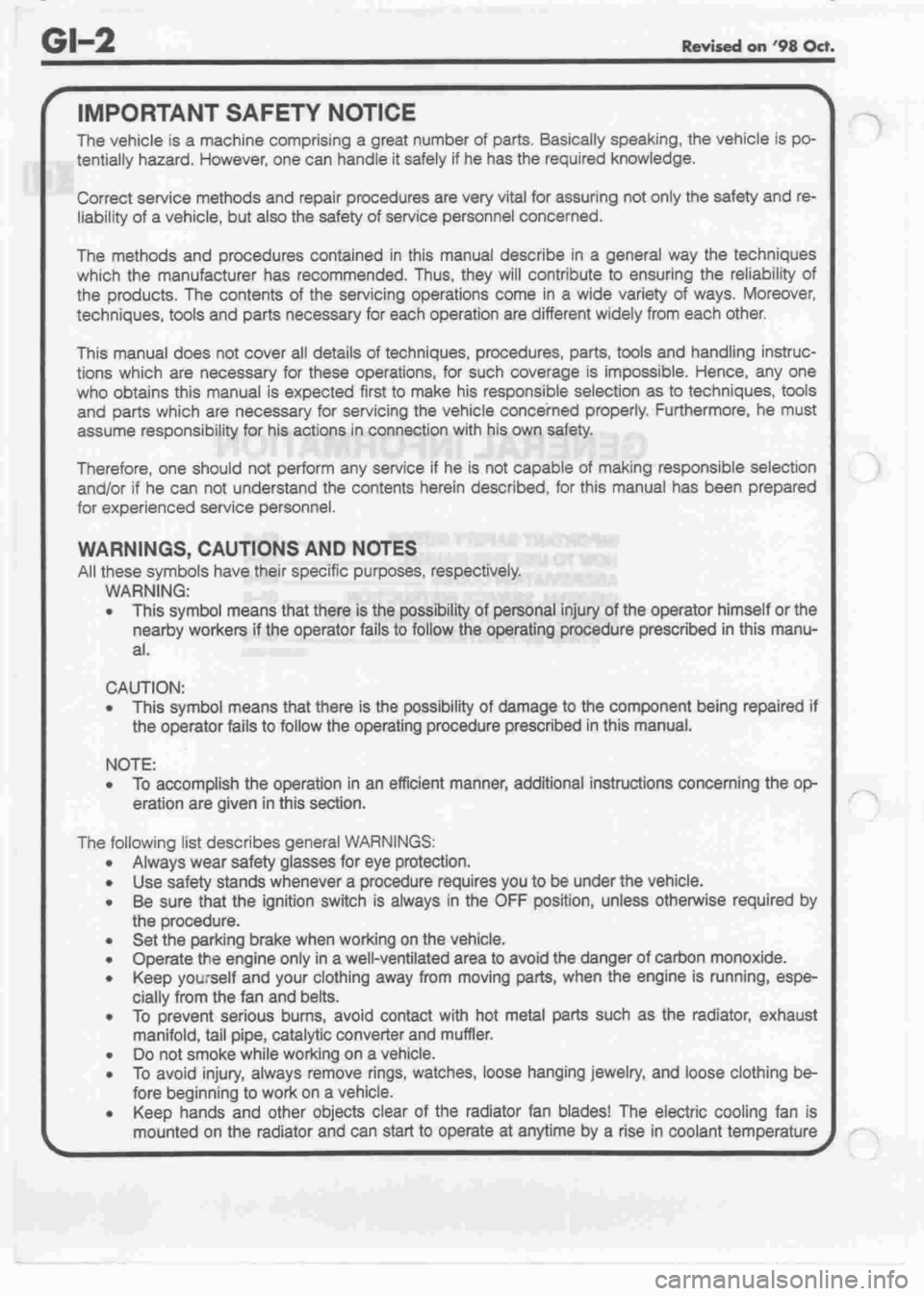 DAIHATSU MOTOR 1998 Service Repair Manual DAIHATSU MOTOR 1998 Service Repair Manual
