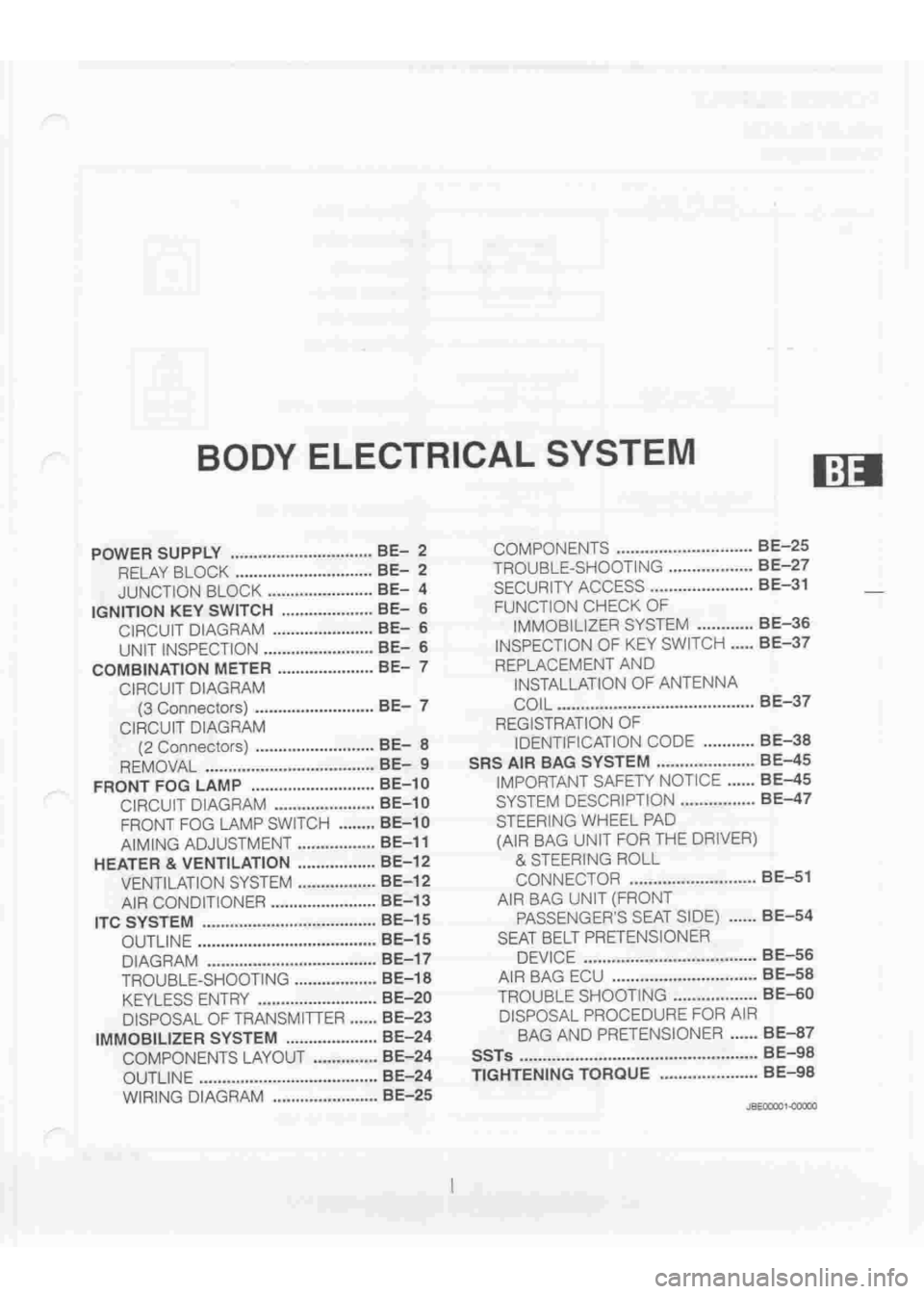 DAIHATSU TERIOS 2000  Service Service Manual 
 
www.WorkshopManuals.co.uk

 
Purchased from www.WorkshopManuals.co.uk 