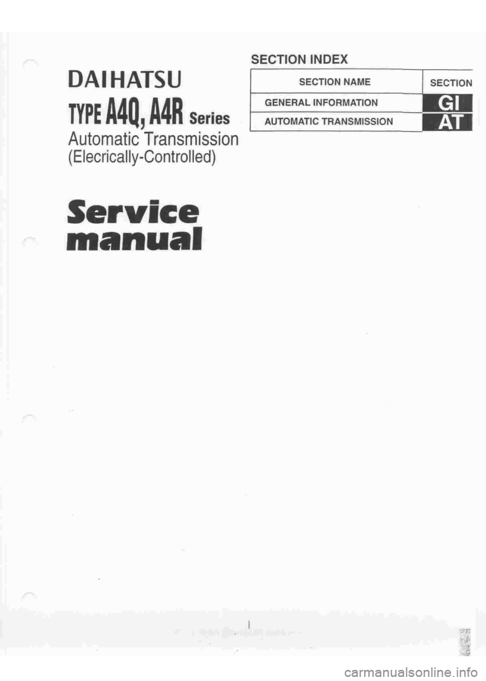 DAIHATSU TERIOS 2000 Service Repair Manual
www.WorkshopManuals.co.uk
Purchased from www.WorkshopManuals.co.uk DAIHATSU TERIOS 2000 Service Repair Manual
www.WorkshopManuals.co.uk
Purchased from www.WorkshopManuals.co.uk