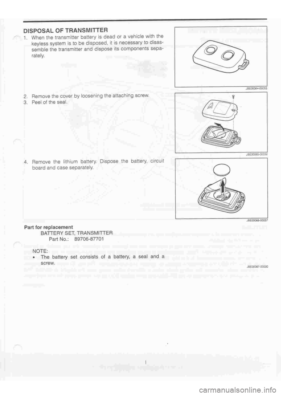 DAIHATSU TERIOS 2000 Service Manual PDF
www.WorkshopManuals.co.uk
Purchased from www.WorkshopManuals.co.uk DAIHATSU TERIOS 2000 Service Manual PDF
www.WorkshopManuals.co.uk
Purchased from www.WorkshopManuals.co.uk