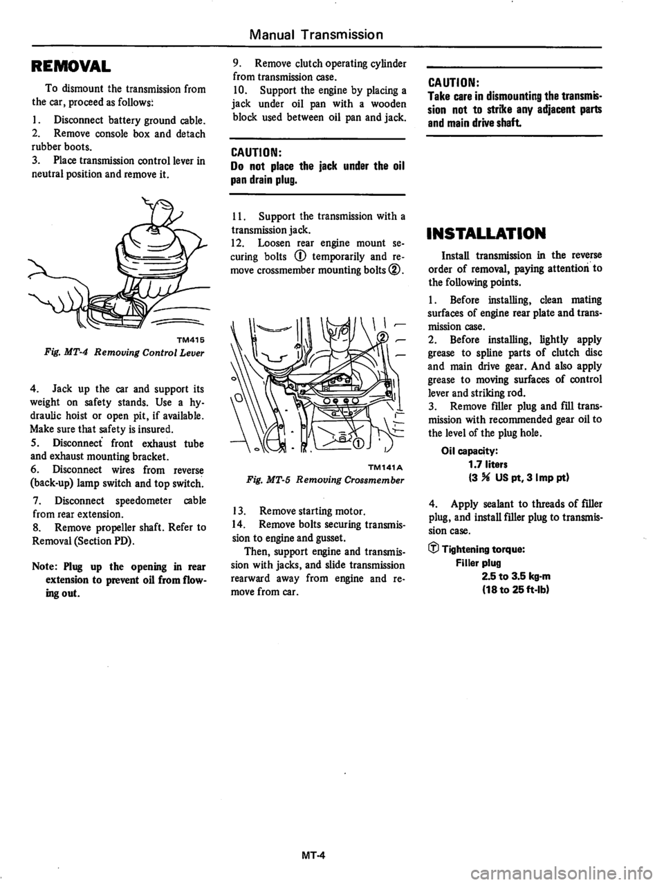 DATSUN 280Z 1977  Service Repair Manual 