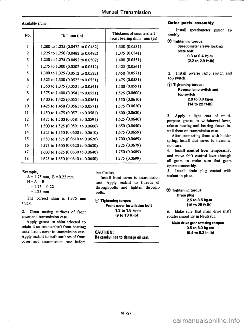 DATSUN 280Z 1977  Service Repair Manual 