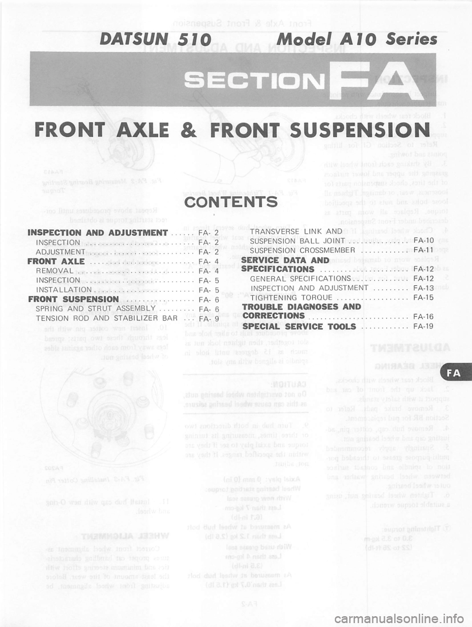 DATSUN 280Z 1977  Service Repair Manual 