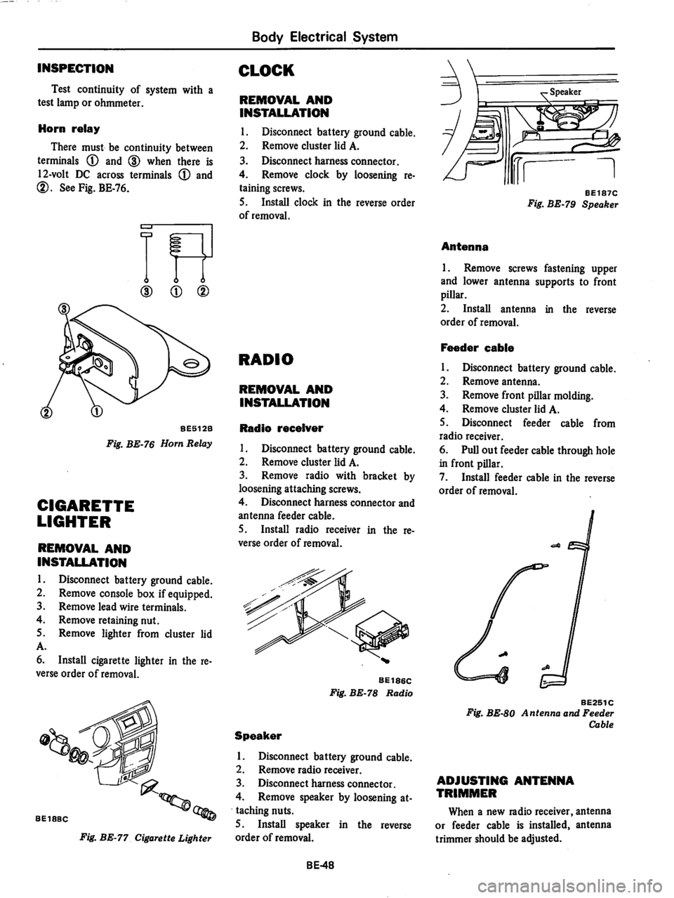 DATSUN 280Z 1977 Service Repair Manual DATSUN 280Z 1977 Service Repair Manual