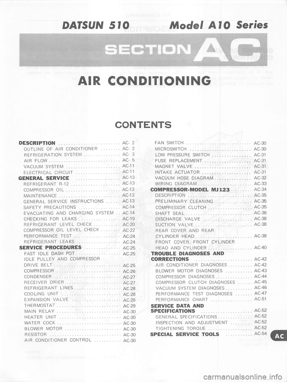 DATSUN 280Z 1977 Service Repair Manual DATSUN 280Z 1977 Service Repair Manual