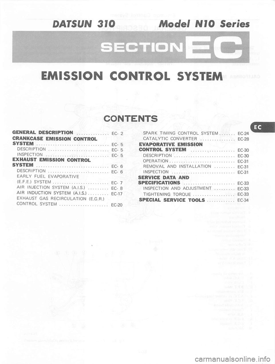 DATSUN 310 1979 Service Repair Manual DATSUN 310 1979 Service Repair Manual