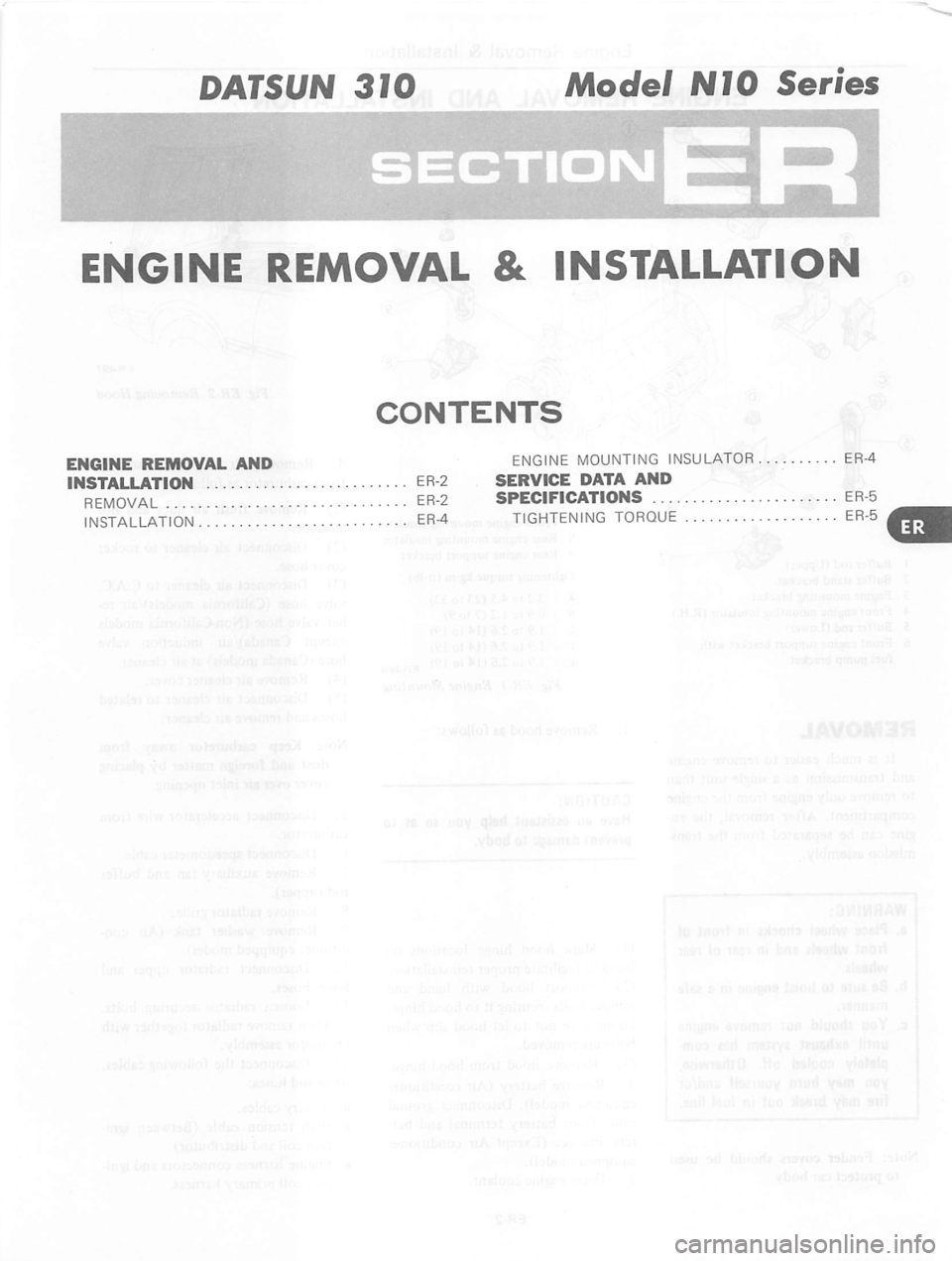 DATSUN 310 1979 Service Repair Manual DATSUN 310 1979 Service Repair Manual