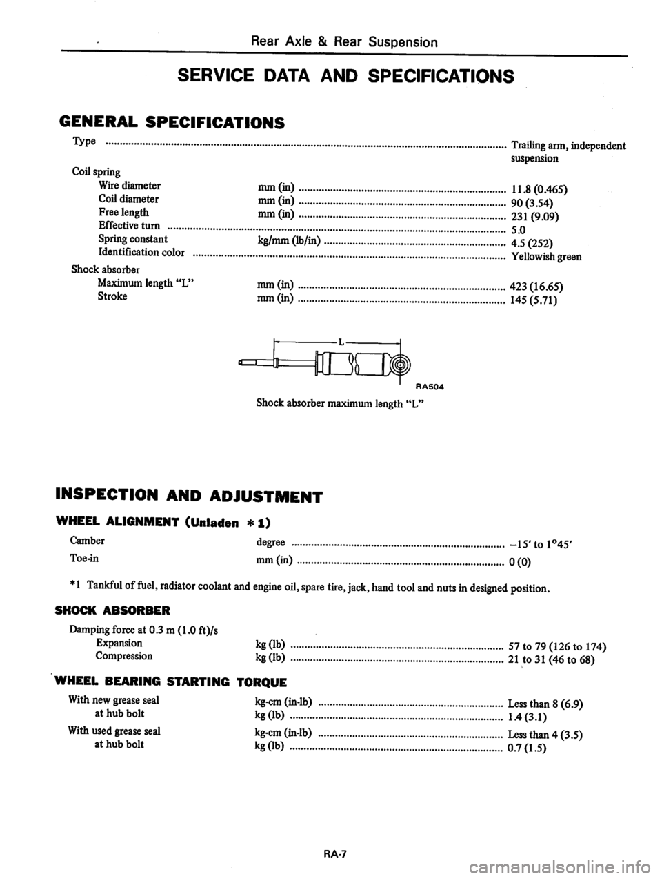 DATSUN 310 1979 Service Repair Manual DATSUN 310 1979 Service Repair Manual