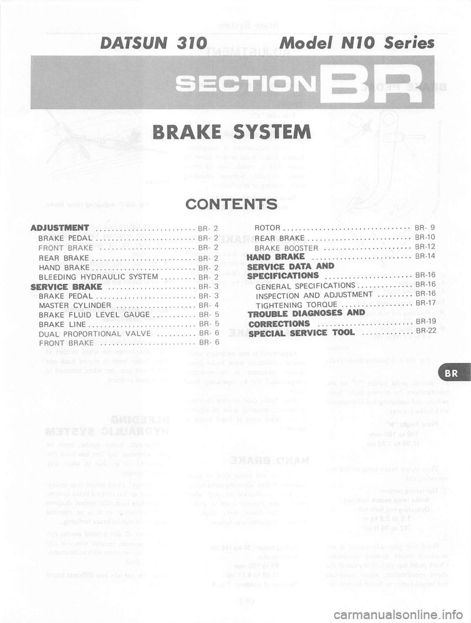 DATSUN 310 1979 Service Repair Manual DATSUN 310 1979 Service Repair Manual