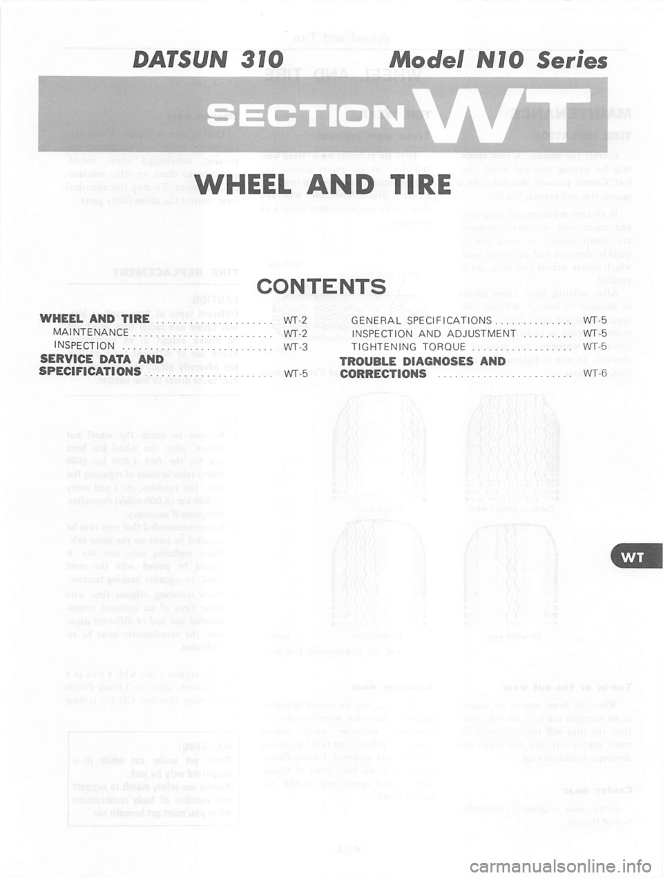DATSUN 310 1979 Service Repair Manual DATSUN 310 1979 Service Repair Manual