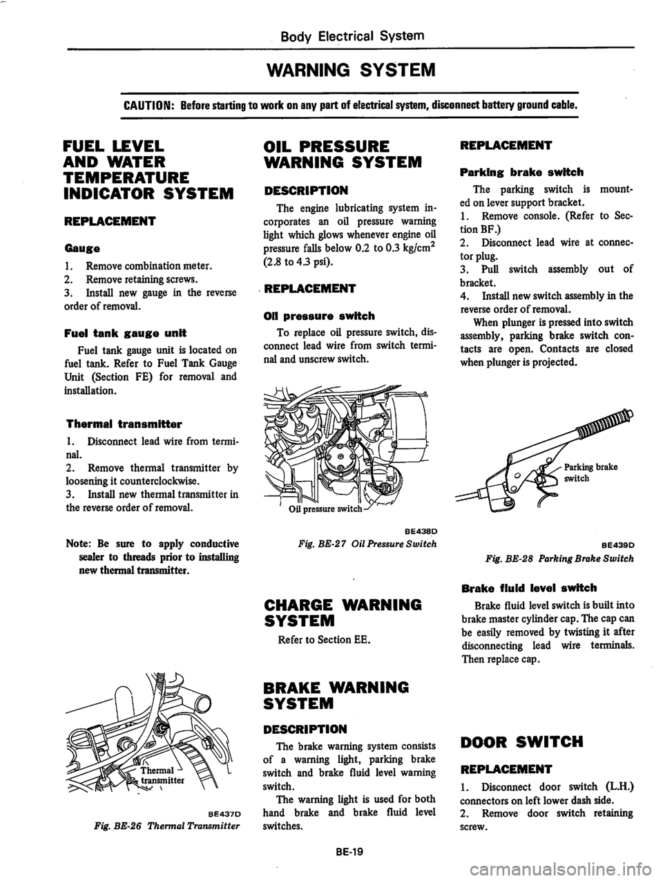 DATSUN 310 1979 Service Repair Manual DATSUN 310 1979 Service Repair Manual