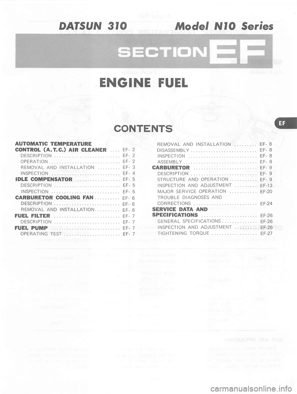 DATSUN 310 1979  Service Manual Online 