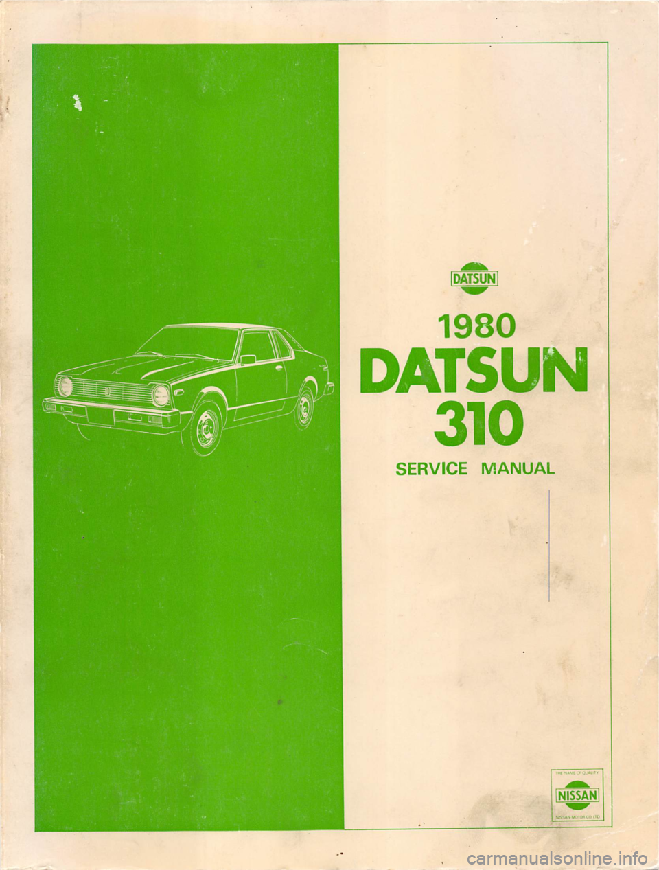 DATSUN 310 1980  Service Repair Manual 