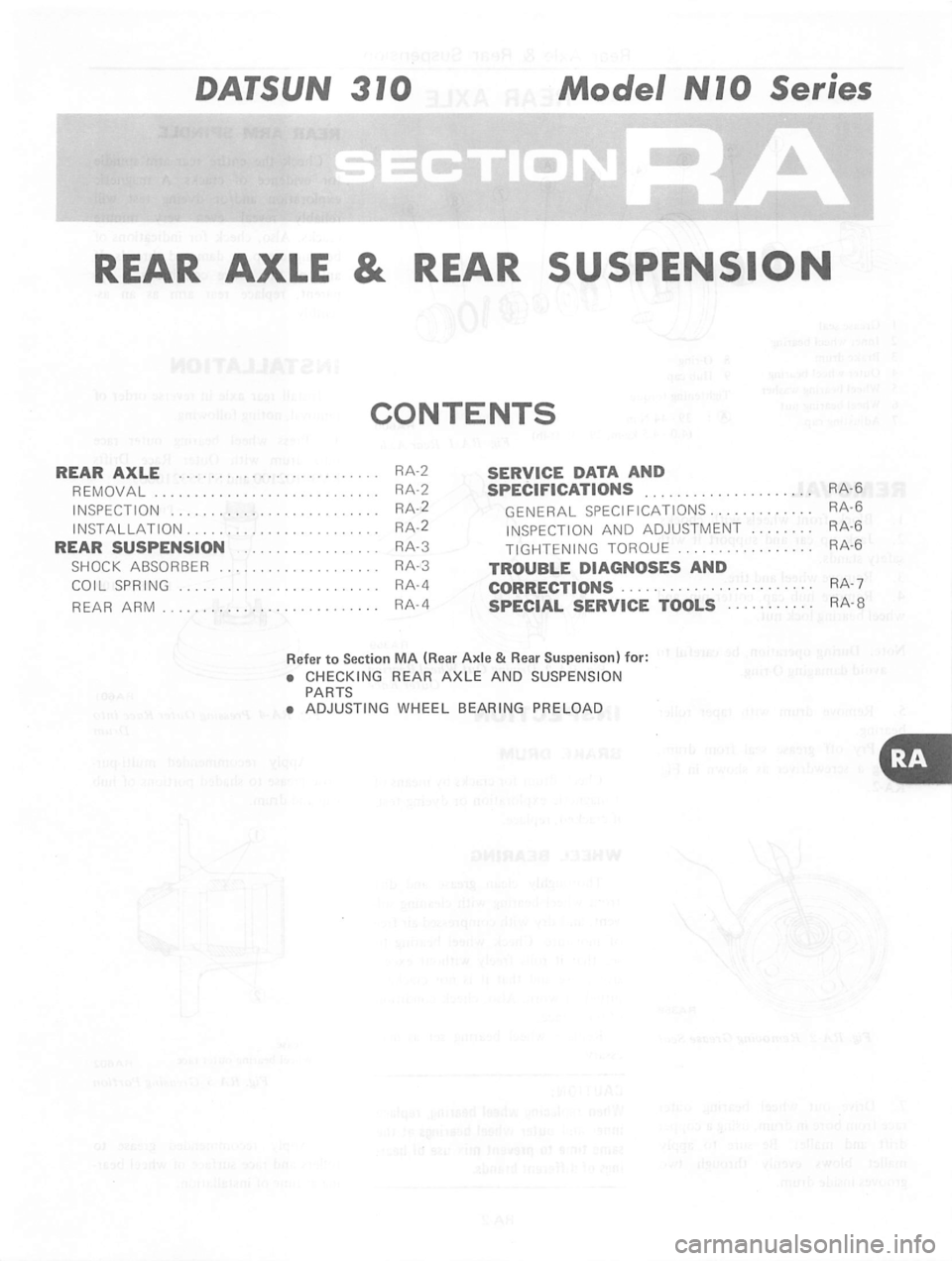 DATSUN 310 1980  Service Repair Manual 
