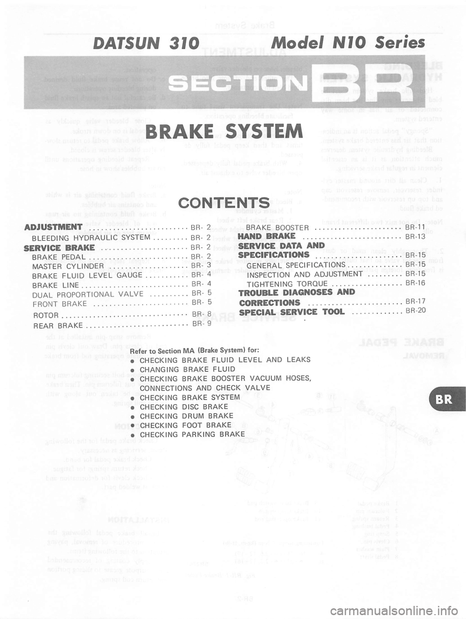 DATSUN 310 1980  Service Repair Manual 