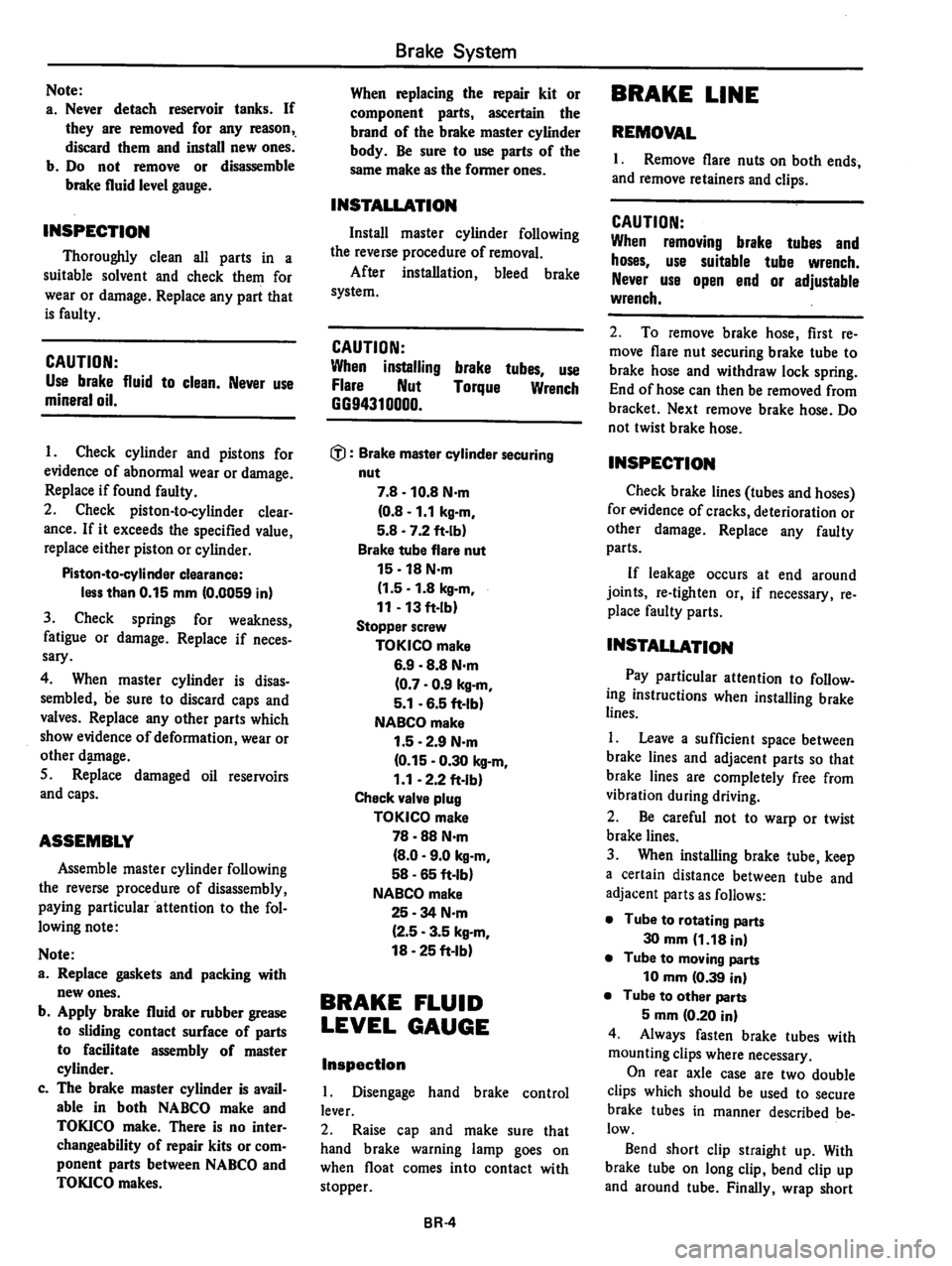 DATSUN 310 1980  Service Repair Manual 