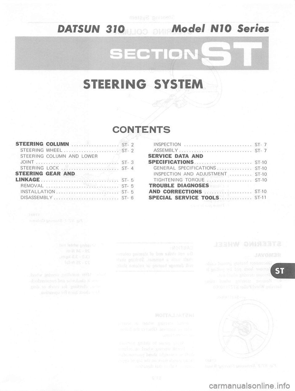 DATSUN 310 1980 Service Repair Manual DATSUN 310 1980 Service Repair Manual