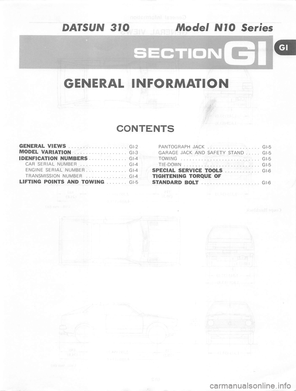 DATSUN 310 1980  Service Repair Manual 