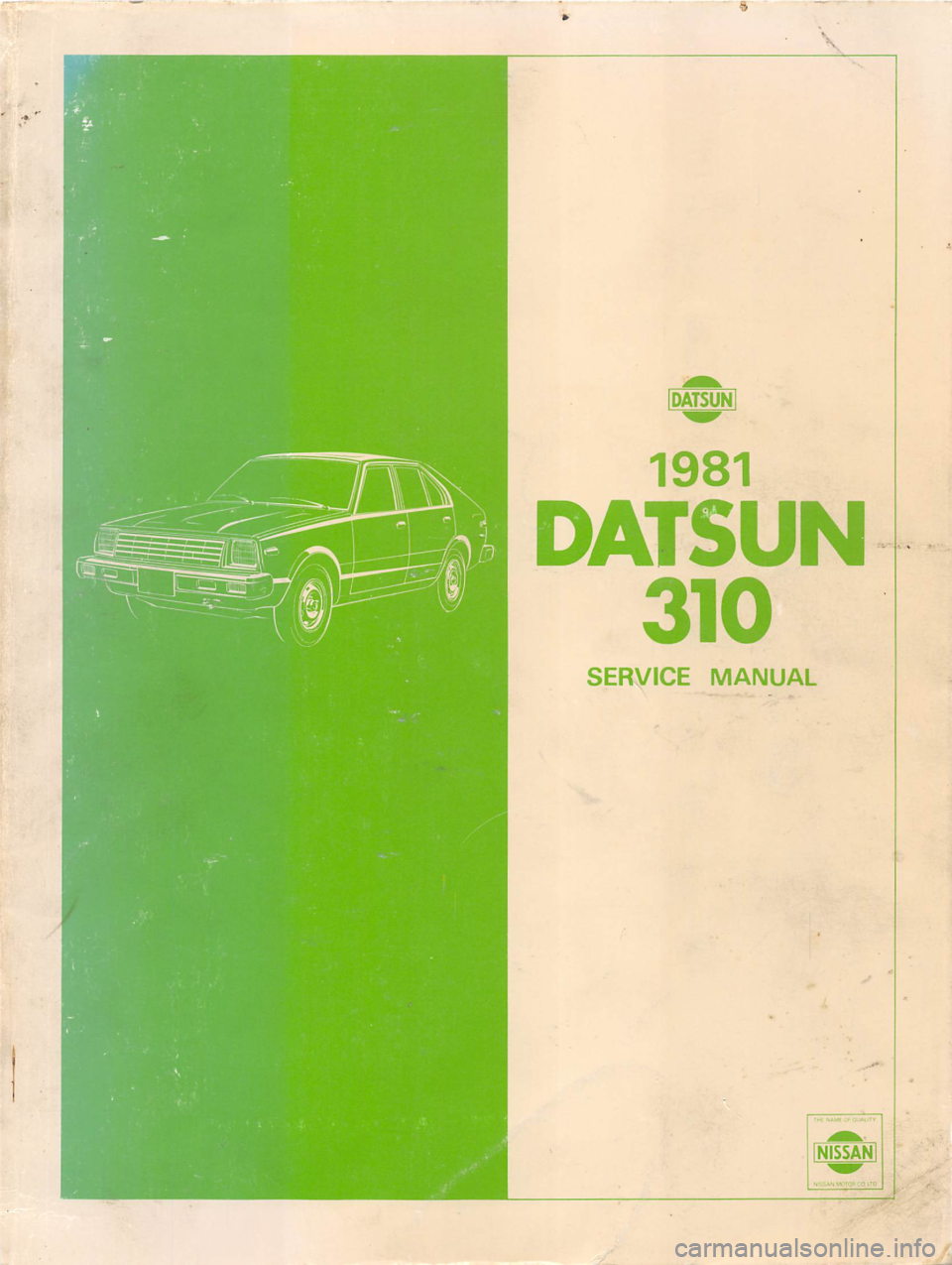 DATSUN 310 1981  Service Repair Manual 