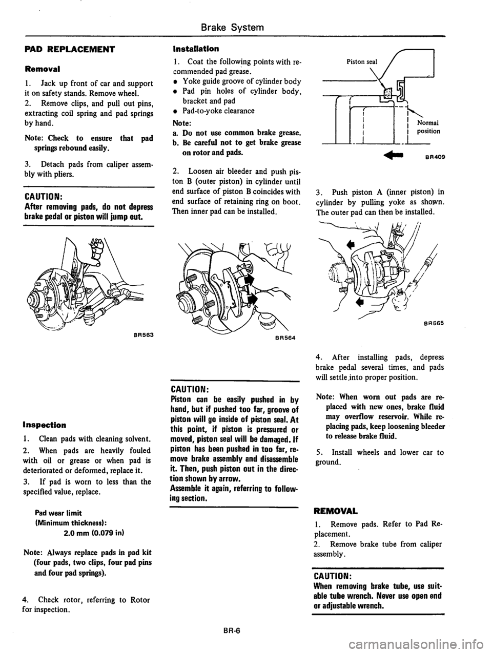 DATSUN 310 1981  Service Repair Manual 