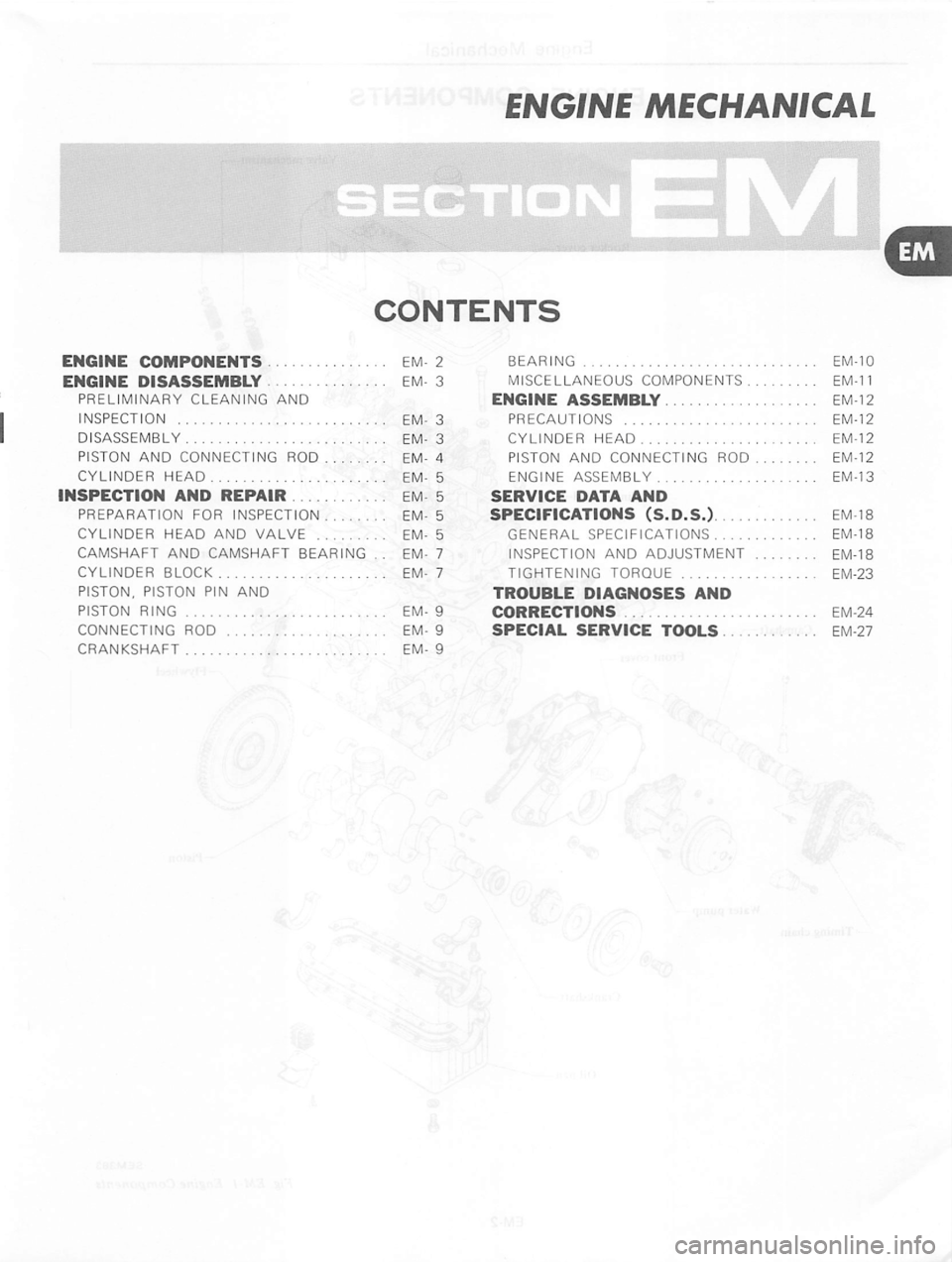 DATSUN 310 1981 Service Service Manual DATSUN 310 1981 Service Service Manual