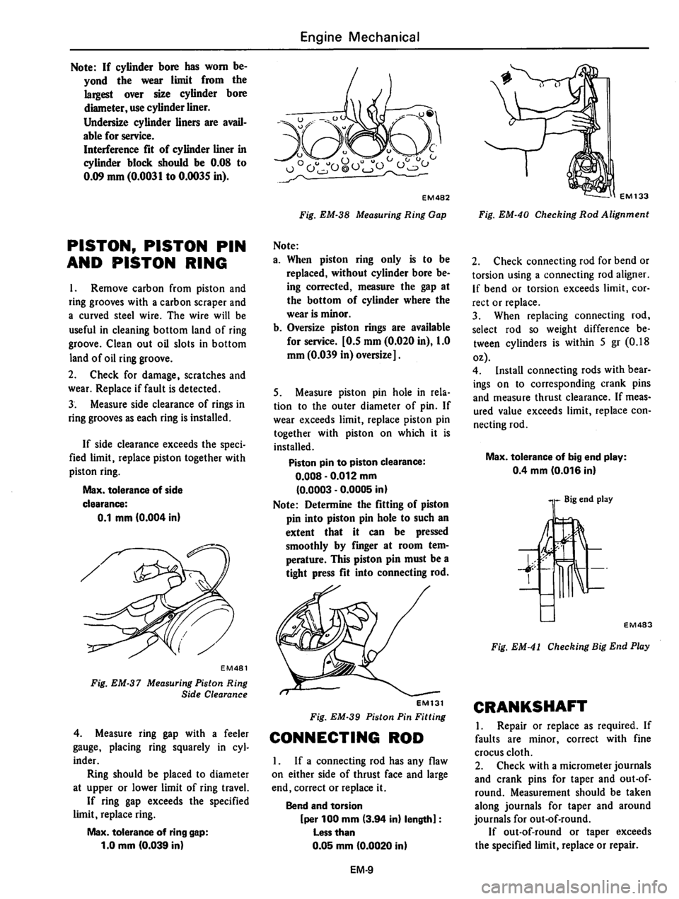 DATSUN 310 1981  Service Workshop Manual 