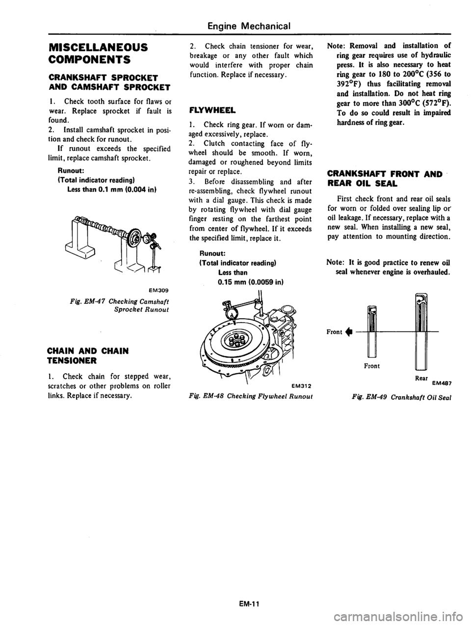 DATSUN 310 1981  Service Workshop Manual 