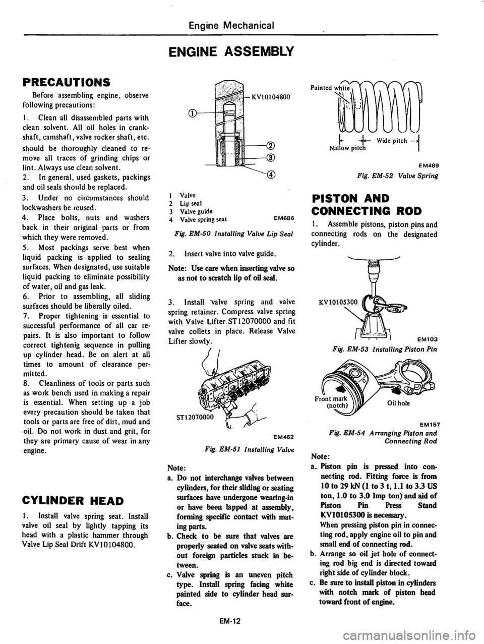 DATSUN 310 1981  Service Workshop Manual 