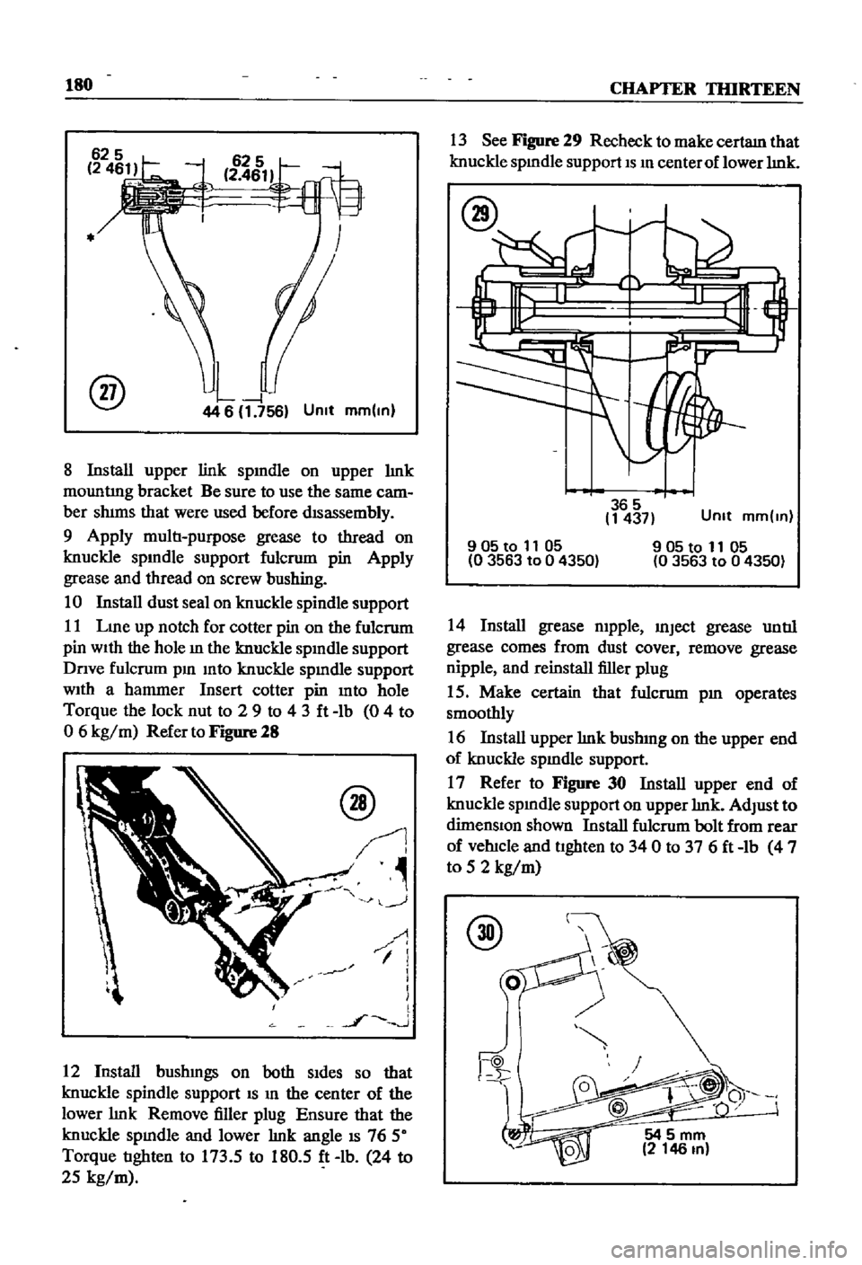 DATSUN 510 1968 Service Repair Manual
180
CHAPTER
TIlIRTEEN
@
44
6
1
756
Unit
mm
ln
8
Install
upper
link
spmdle
on
upper
lmk
mountIng
bracket
Be
sure
to
use
the
same
cam
ber
shims
that
were
used
before
d DATSUN 510 1968 Service Repair Manual
180
CHAPTER
TIlIRTEEN
@
44
6
1
756
Unit
mm
ln
8
Install
upper
link
spmdle
on
upper
lmk
mountIng
bracket
Be
sure
to
use
the
same
cam
ber
shims
that
were
used
before
d