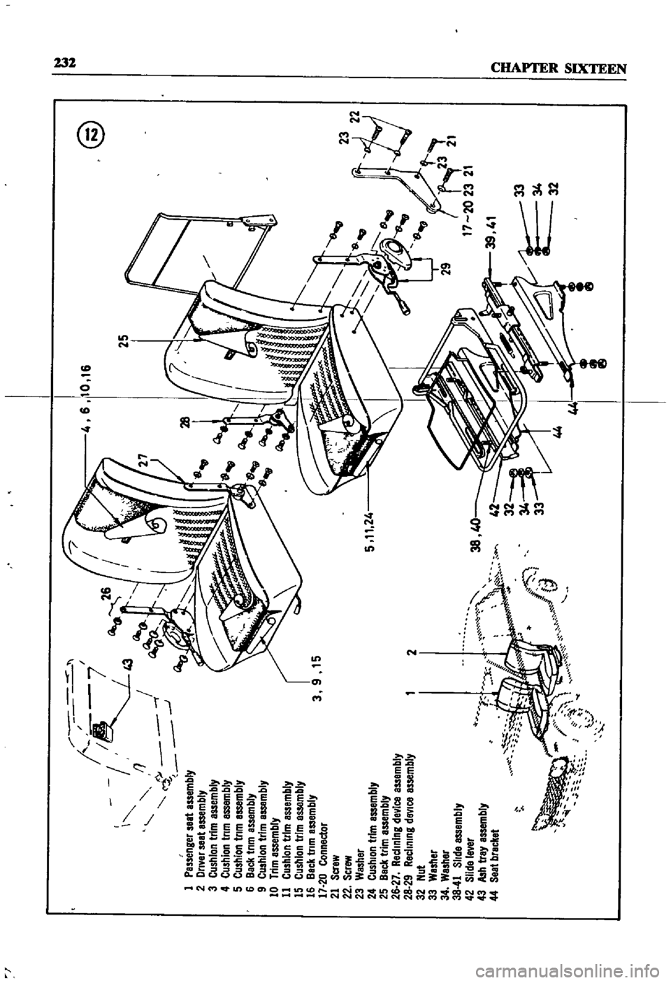DATSUN 510 1968  Service Repair Manual 

1

4
6
O
6
@

I
I
I

7

f1 
i

J 
a
o

1
Passenger
seat
assemblY

2
Dnver
seat
assemblY

3
CushIon
trlrn
assembly

4
CushIon
tnm
assernbly

5
CushIon
tnm
assernbly

6
Bacl
tnm
assemblY

9
Cushion
tr