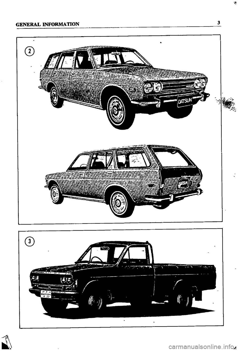 DATSUN 510 1968  Service Repair Manual 
GENERAL 
INFORMATION 
3

CD

i 
J

x

CD 