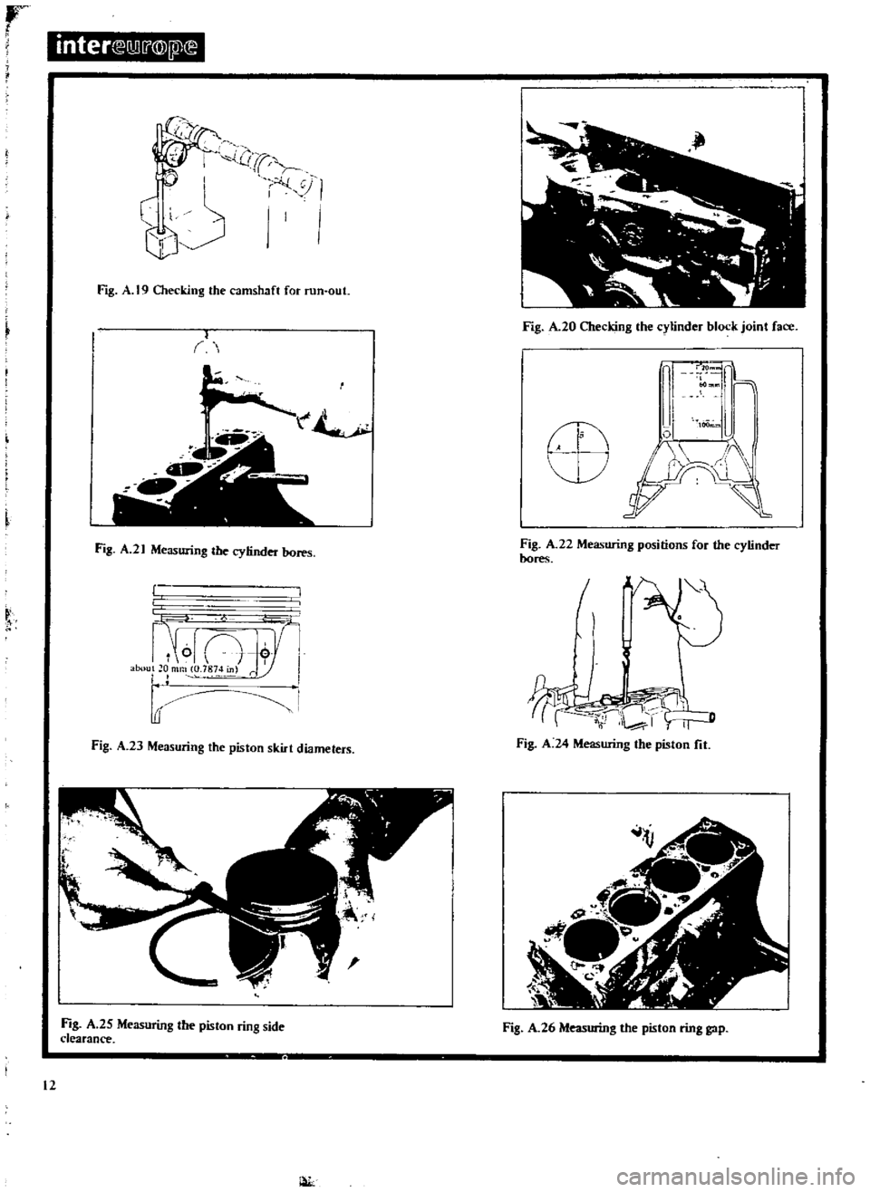 DATSUN 510 1969  Service User Guide 
y

t

interCE 
MI

D
liPl

E

r

i

J

r
i

1 
4

1

r 
l

I 
I 
I

I

QJJ 
I

ki

g 
the 
camshaft 
for 
run 
out

Fig 
A 
19 
Chec 
n

I

I

I

y

Ii 
der

bores
Fig 
A 
2

Measuring 
lbe

cy 
n

1