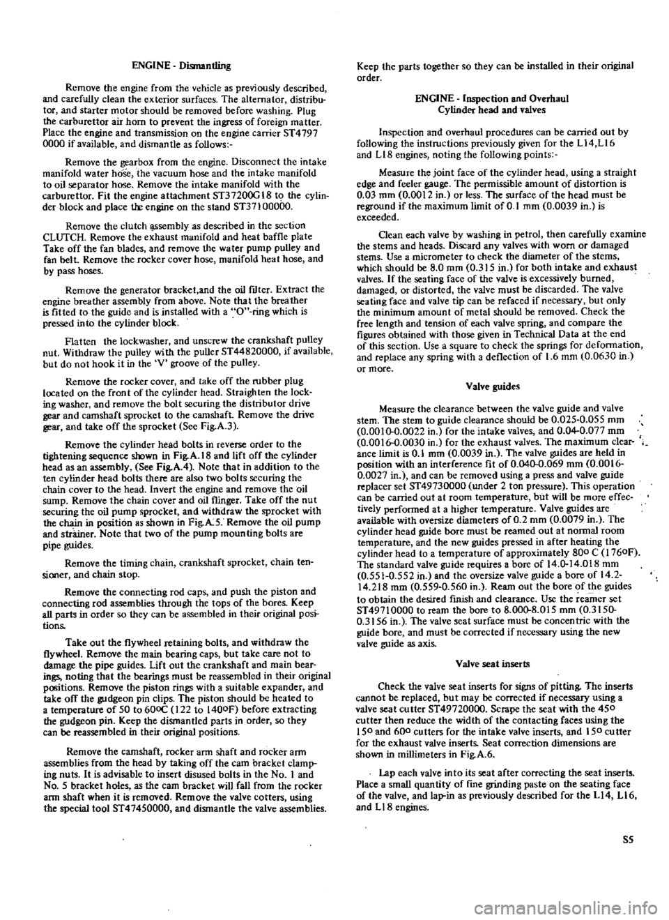 DATSUN 510 1969 Service Repair Manual
ENGINE
Dismantling
Remove
the
engine
from
the
vehicle
as
previously
described
and
carefully
clean
the
exterior
surfaces
The
alternator
distribu
tor
and
starter
motor
should
b DATSUN 510 1969 Service Repair Manual
ENGINE
Dismantling
Remove
the
engine
from
the
vehicle
as
previously
described
and
carefully
clean
the
exterior
surfaces
The
alternator
distribu
tor
and
starter
motor
should
b
