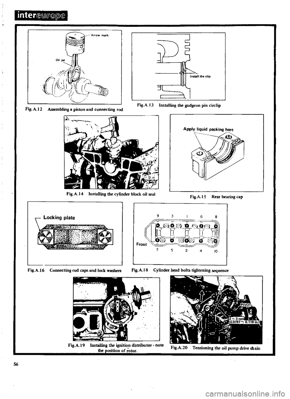 DATSUN 510 1969  Service Repair Manual 
inter 
lliJ
i

@
j2J

c 
Arrow 
m
lrk

J

II 
J

Fig 
A 
13

Installing 
the

gudgeon 
pin 
circlip

Fig 
A 
12

Assembling 
11

piston 
and

connecting 
rod

Fig 
A 
14 
Installing 
the

cylinder 
b