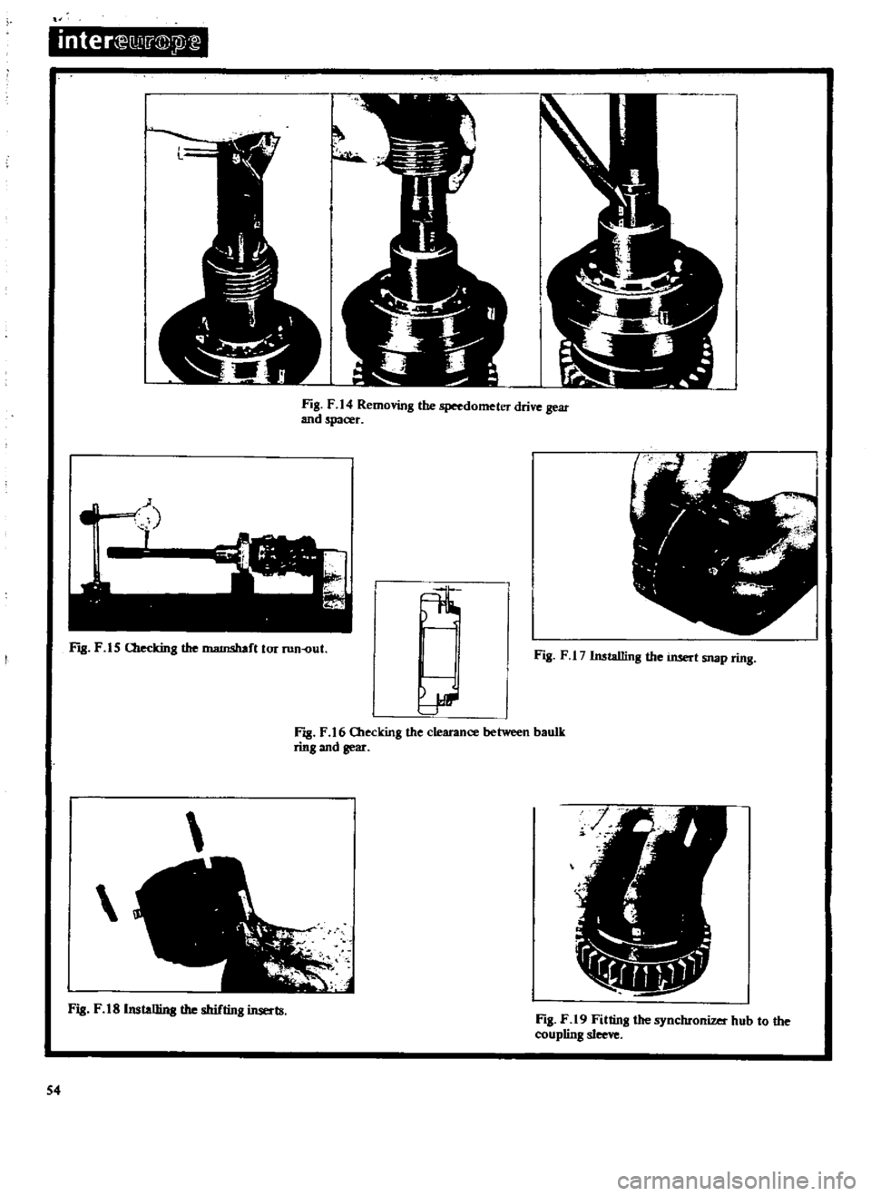 DATSUN 510 1969  Service Workshop Manual 
i 
nte 
r 
IJ 
j 
J
D

W

J

Fig 
F 
14 
Rc 
the

speedometer 
drive

gear

and

spacer

Fill 
F

15

Checking 
the 
IIlJIDlShofllor 
ron 
ol

Fig 
F 
I

7

Installing 
the

insert

snap 
ring

Fill 