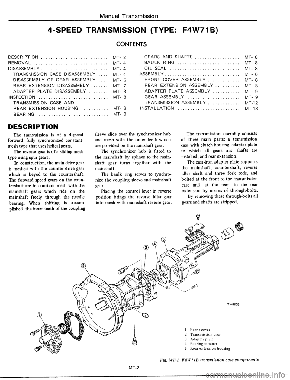 DATSUN 510 1979 Service Repair Manual DATSUN 510 1979 Service Repair Manual