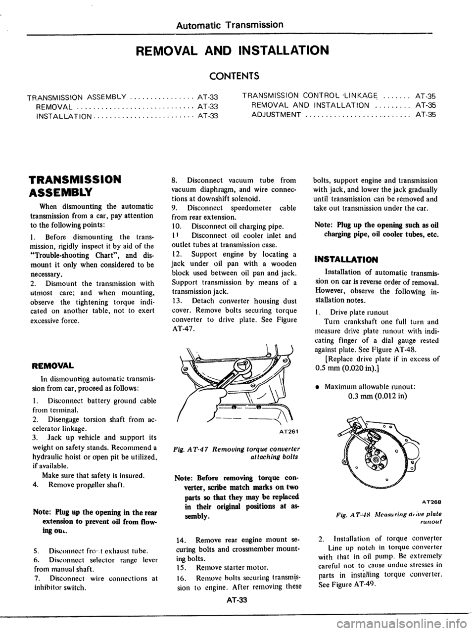 DATSUN 510 1979 Service Repair Manual DATSUN 510 1979 Service Repair Manual