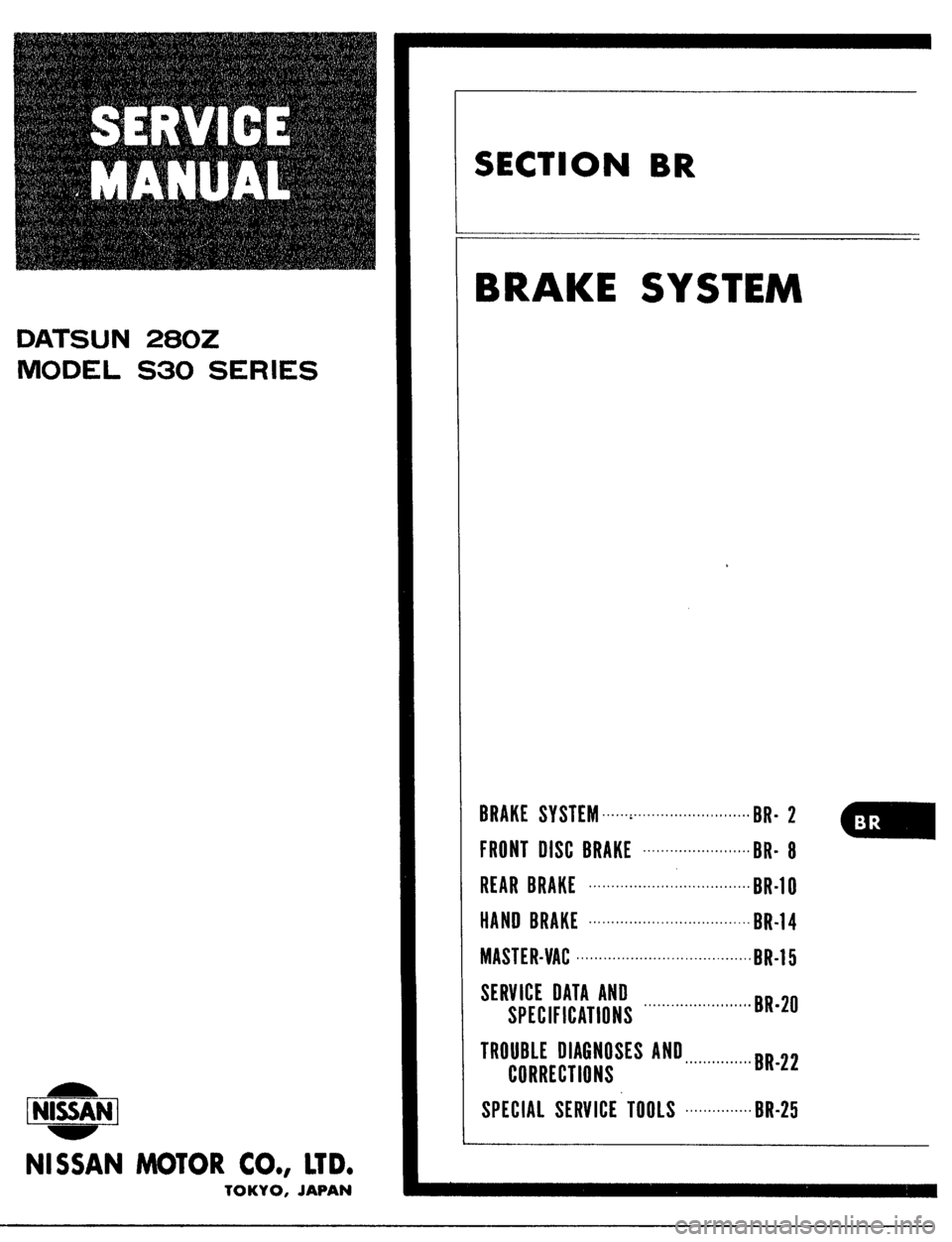 DATSUN 510 1979 Service Repair Manual DATSUN 510 1979 Service Repair Manual