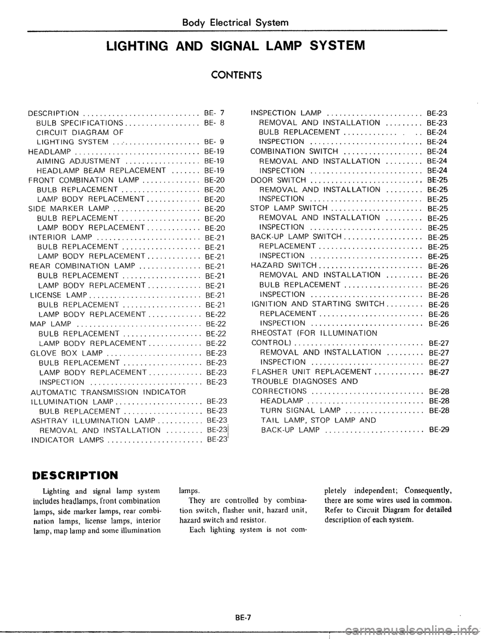 DATSUN 510 1979  Service Repair Manual 